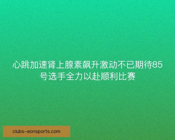 心跳加速肾上腺素飙升激动不已期待85号选手全力以赴顺利比赛